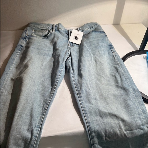 New button off Light Blue Denim Jeans Frame 32 slim fit mid rise - Picture 8 of 8